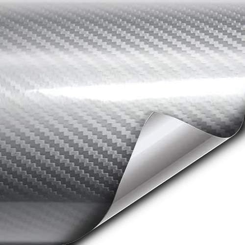 Folie colantare auto Carbon 5D Lacuit Argintiu (3,0m x 1,52m) [1]