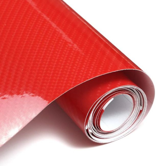 Folie colantare auto Carbon 5D Lacuit Rosu (3,0m x 1,52m) [2]