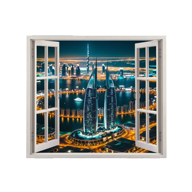Folie imprimata color pentru decor perete locuinta, dimensiune 125 x 110cm, model: VIEW TO HAVEN 04 [2]