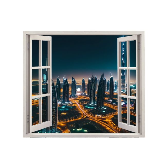 Folie imprimata color pentru decor perete locuinta, dimensiune 125 x 110cm, model: VIEW TO HAVEN 05 [2]