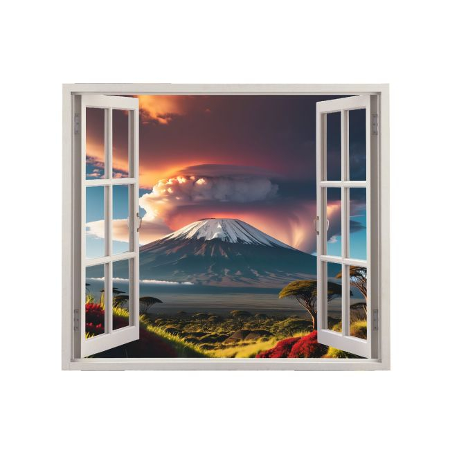 Folie imprimata color pentru decor perete locuinta, dimensiune 125 x 110cm, model: VIEW TO HAVEN 10 [2]