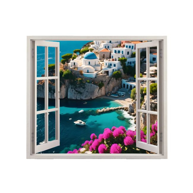 Folie imprimata color pentru decor perete locuinta, dimensiune 125 x 110cm, model: VIEW TO HAVEN 13 [2]