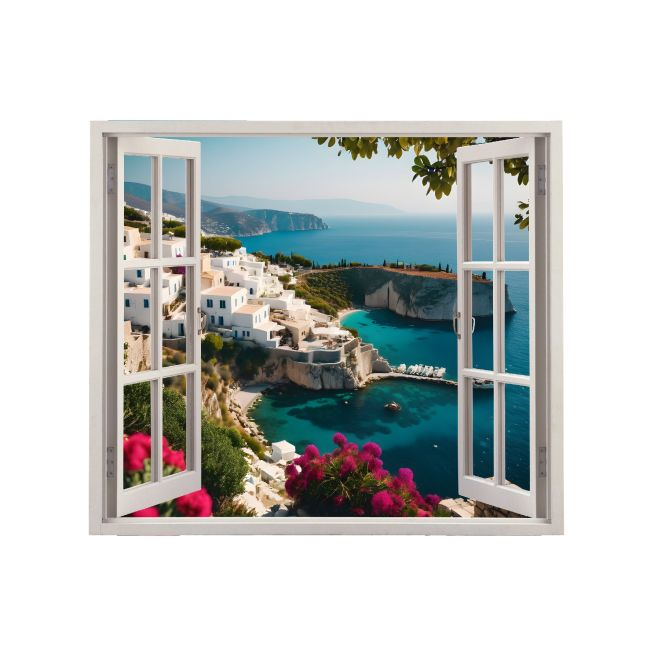 Folie imprimata color pentru decor perete locuinta, dimensiune 125 x 110cm, model: VIEW TO HAVEN 14 [2]