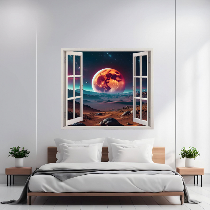 Folie imprimata color pentru decor perete locuinta, dimensiune 125 x 110cm, model: VIEW TO HAVEN 33 [1]