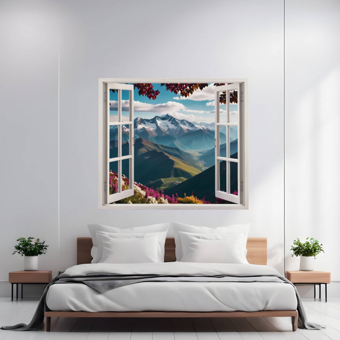 Folie imprimata color pentru decor perete locuinta, dimensiune 125 x 110cm, model: VIEW TO HAVEN 35 [1]