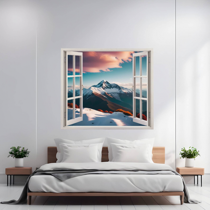 Folie imprimata color pentru decor perete locuinta, dimensiune 125 x 110cm, model: VIEW TO HAVEN 36 [1]