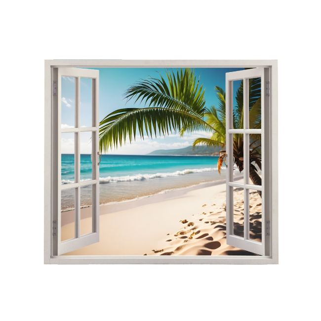 Folie imprimata color pentru decor perete locuinta, dimensiune 125 x 110cm, model: VIEW TO HAVEN 40 [2]