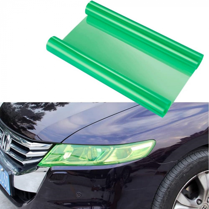 Folie protectie faruri / stopuri auto - Verde (pret/m liniar) - 054 [1]