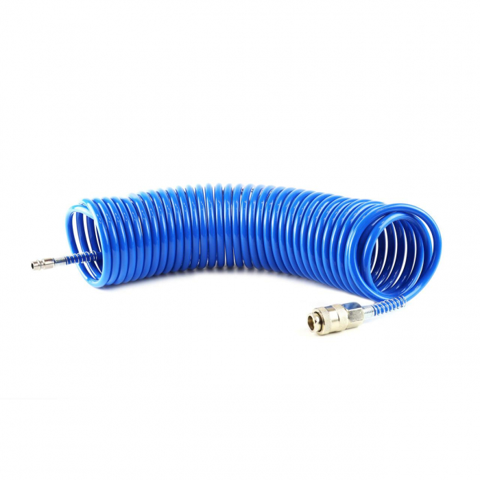 Furtun spiralat pentru aer comprimat din PE, 5 x 8mm, lungime 10m, PT-04 [1]