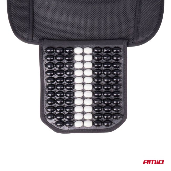 Husa scaun auto cu bile de masaj, suport lombar si tetiera, dimensiuni 131 x 46 cm, culoare Neagra [2]
