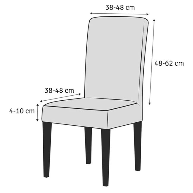 Husa universala pentru scaune clasice, model CATIFEA, culoare NEGRU [2]