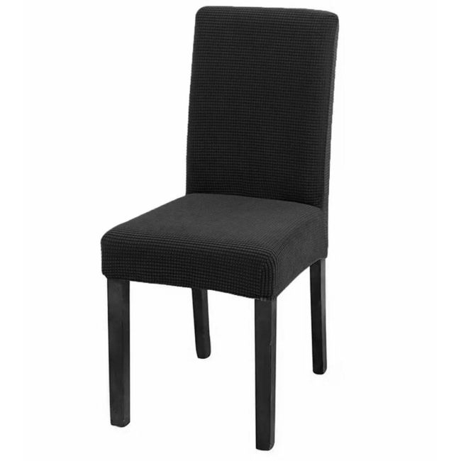 Husa universala pentru scaune clasice, model CATIFEA, culoare NEGRU [3]