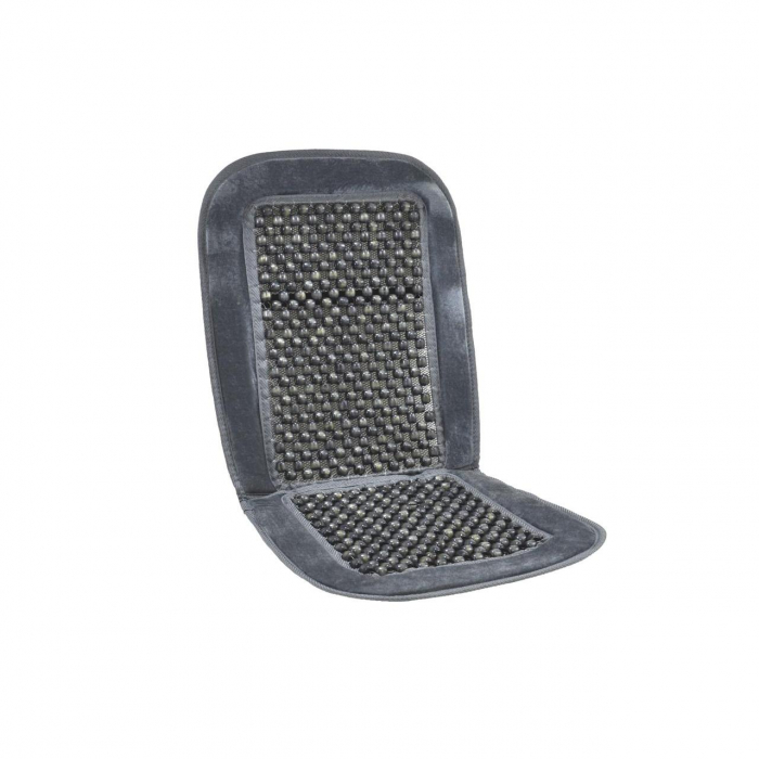 Huse auto cu bile de masaj din lemn si margine de plus gri CSM-01-Grey [1]