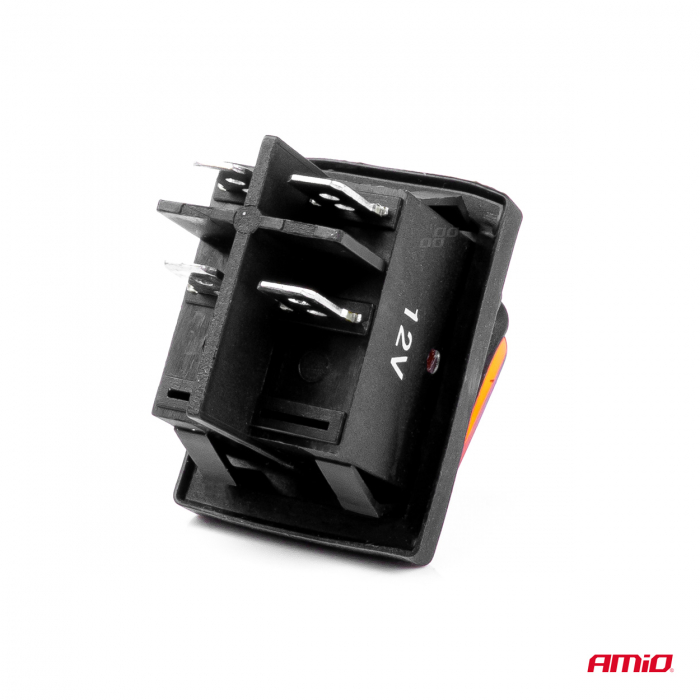 Intrerupator On/Off, 12/24V, dreptunghiular, waterproof, iluminat culoare Galben, destinatie auto, utilitare, Off-Road, ATV, SSV, QUAD [3]