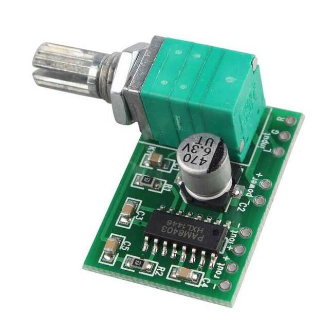Kit amplificator stereo, alimentare USB 5V, 2 x 3W, PAM8403 [1]