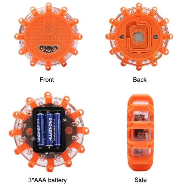 Lampa LED de urgenta pentru siguranta rutiera cu baza magnetica si functie de lanterna [7]