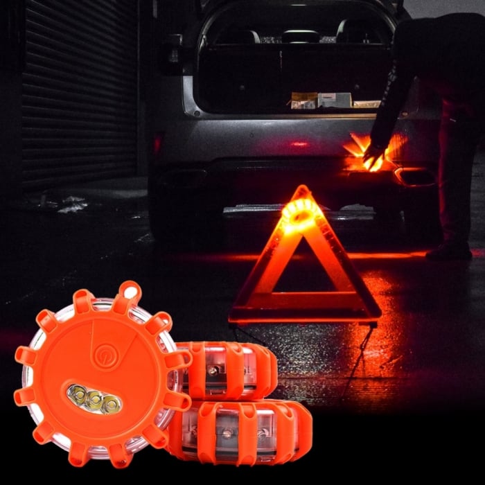 Lampa LED de urgenta pentru siguranta rutiera cu baza magnetica si functie de lanterna [1]