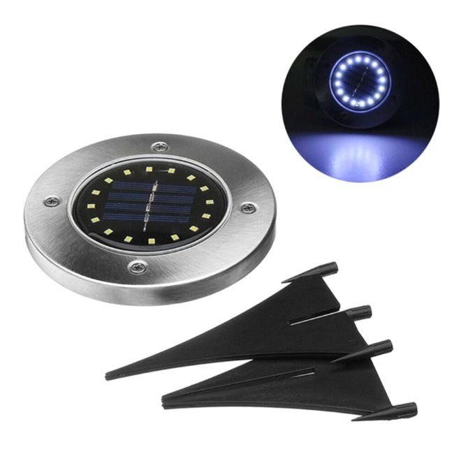 Lampa Solara estetica exterioara de gradina, cu 16 LED-uri, cu suport scurt [2]