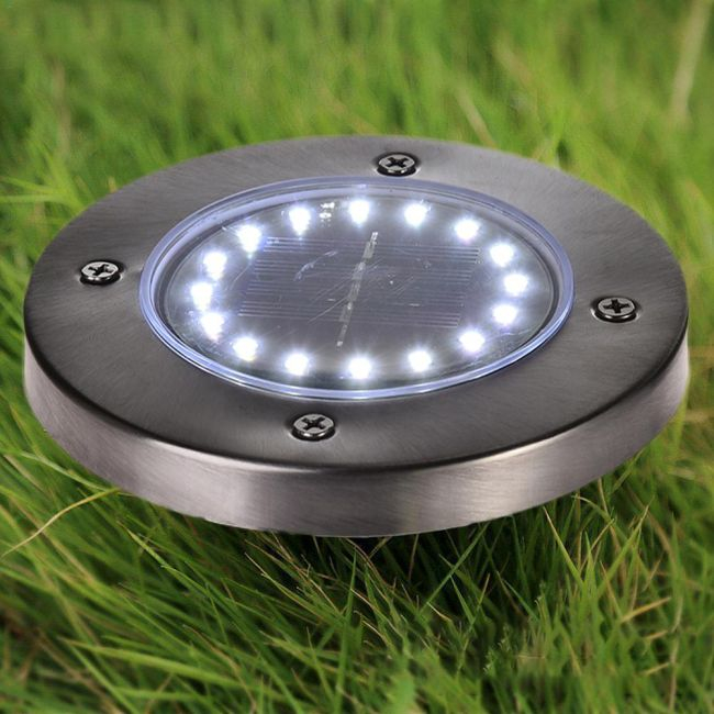 Lampa Solara estetica exterioara de gradina, cu 16 LED-uri, cu suport scurt [6]