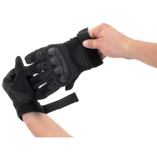 Manusi Tactice cu elemente de protectie, marime L, cu destinatie Moto, ATV, SSV, QUAD, culoare Neagra [4]