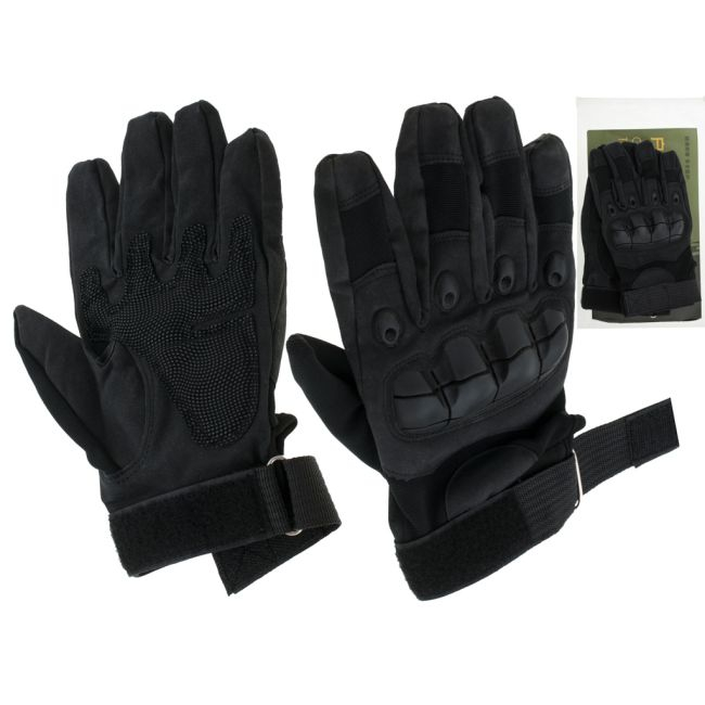 Manusi Tactice cu elemente de protectie, marime XL, cu destinatie Moto, ATV, SSV, QUAD, culoare Neagra [8]