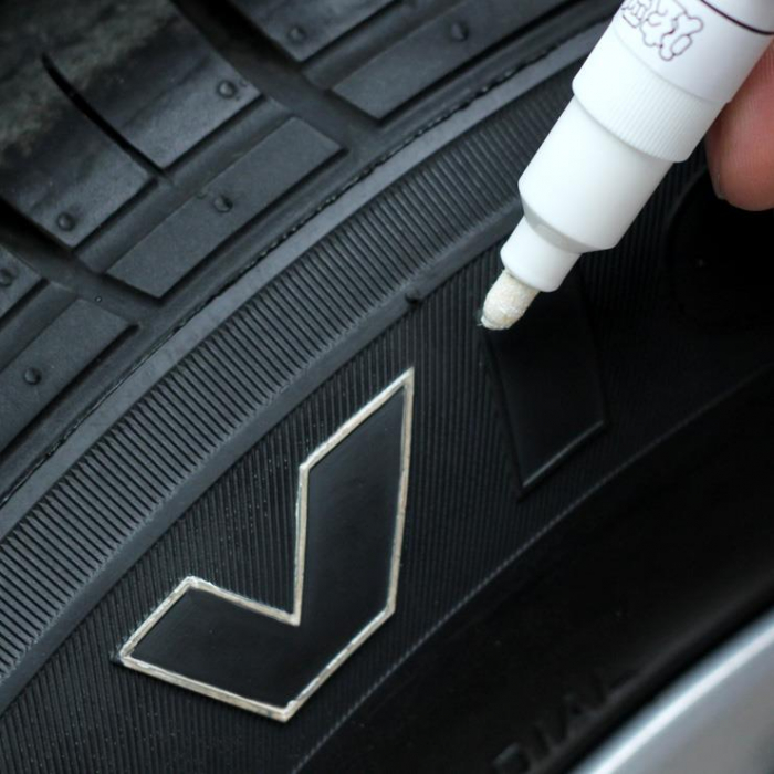 Marker Permanent pentru anvelope, rezistent la apa, culoare ALBA [1]