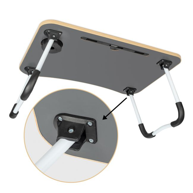 Masa pentru Laptop plianta din MDF, dimensiune 60 x 39,5 cm, cu suport pahar si telefon [12]