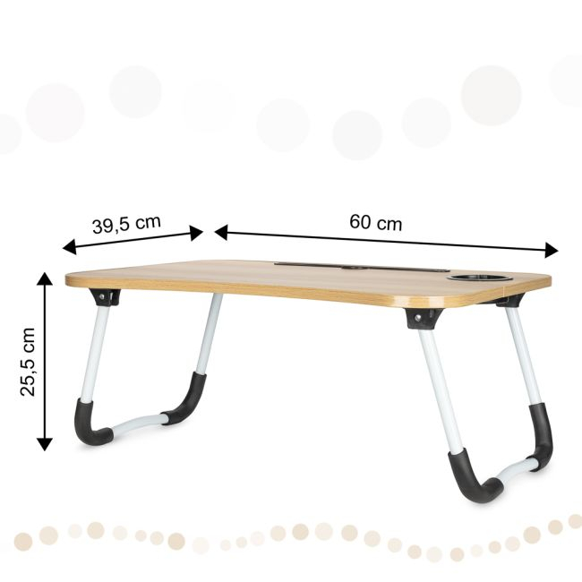 Masa pentru Laptop plianta din MDF, dimensiune 60 x 39,5 cm, cu suport pahar si telefon [8]