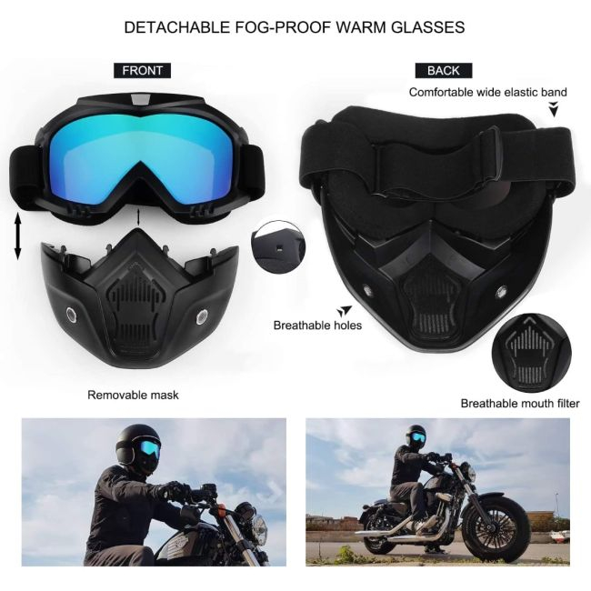 Masca de Protectie cu Ochelari Detasabili, cu destinatie Moto, ATV, SSV, QUAD [6]