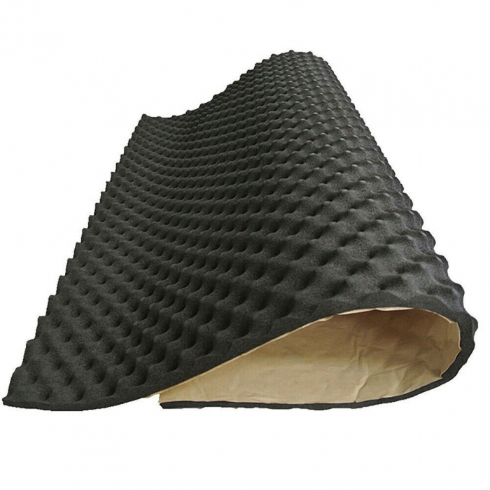 Material insonorizant auto adeziv reliefat, dimensiune 80cm x 50cm x 15mm, culoare Neagra [3]