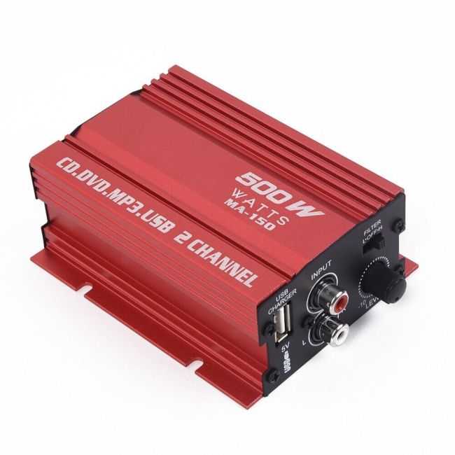 MINI amplificator auto, stereo, 500 W max, cu incarcare USB [3]