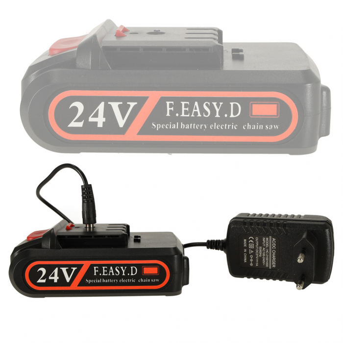 Mini ferastrau electric cu lant, baterie de 24V si valiza de transport [5]