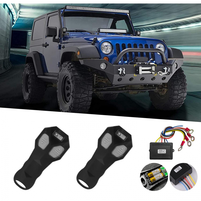 Modul cu 2 telecomenzi Wireless pentru actionare Troliu, destinatie Off-Road, ATV, SSV, QUAD (AVX-T100123-8) [1]
