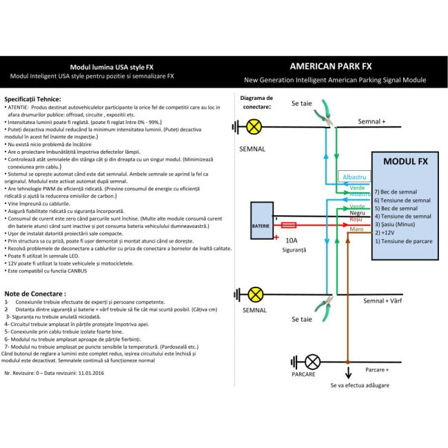 Modul pozitie si semnalizare Model "US STYLE", alimentare 12V [4]