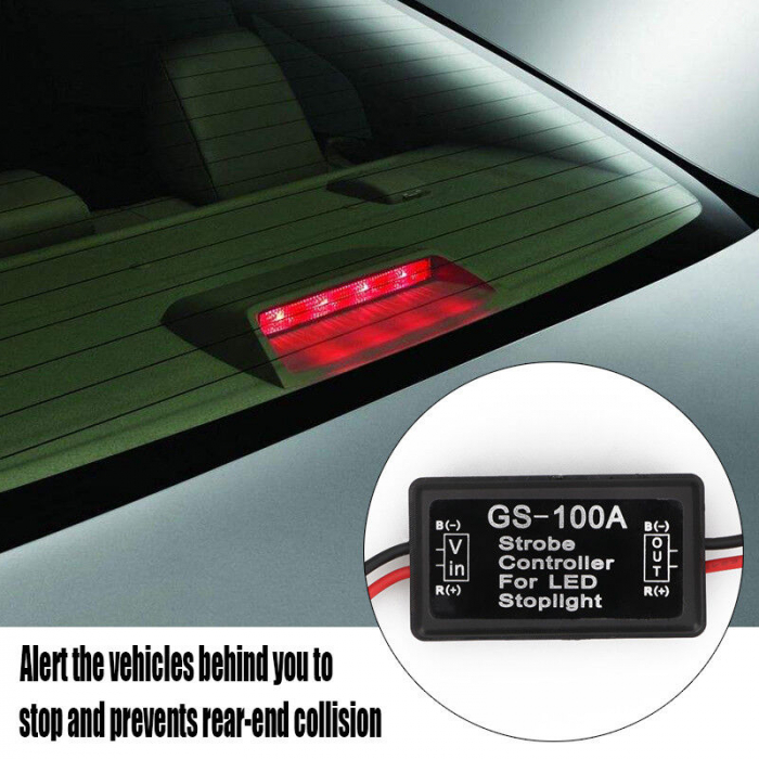 Modul Strobo Flash pentru lampa Stop Frana, alimentare 12V - 24V, auto, moto, camion [1]