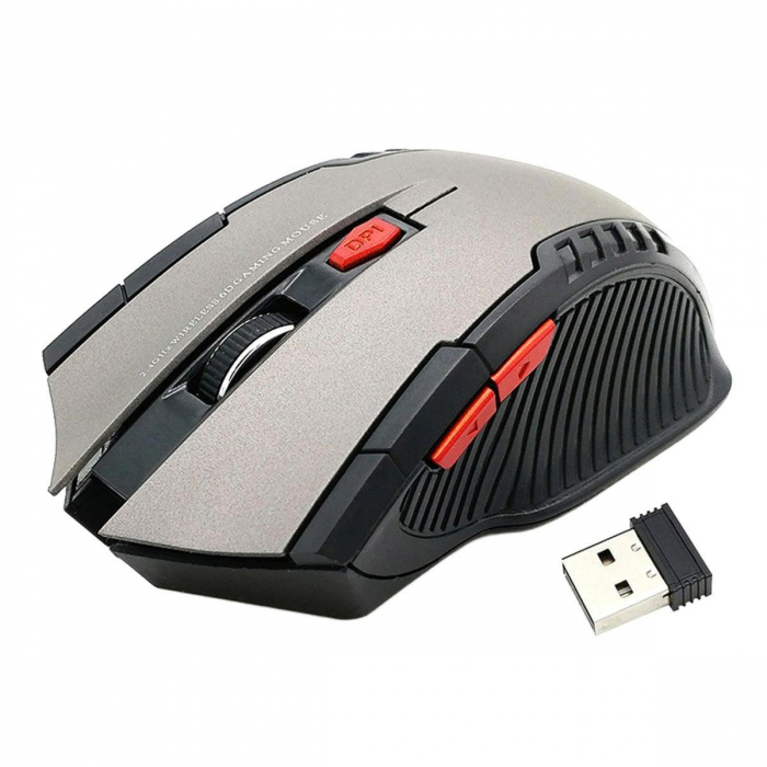 Mouse Optic Gaming Wireless, 1600 DPI, culoare Silver [3]