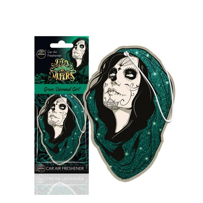 Odorizant Auto AROMA DIA DE LOS MUERTOS Green Diamond Girl [2]