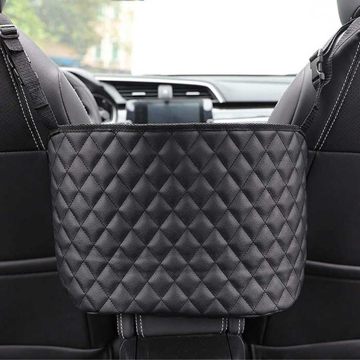 Organizator scaun auto de tip sacosa, 27 x 39cm, culoare neagra [1]