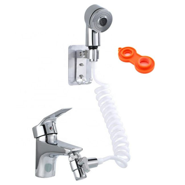 Para de dus suplimentara cu furtun extensibil pentru chiuveta sau cada, AVX-AG176B [3]