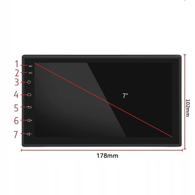 Player Video Auto cu ANDROID si GPS + Camera Marsarier INCLUSA, dimensiune 2DIN, TouchScreen de 7 inch, 4 x 45W, model WDS-40 cu Bluetooth, Handsfree, Radio, MP3, WMA, MP4, Telecomanda [3]