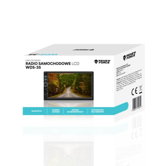 Player Video Auto dimensiune 2DIN, + Camera Marsarier INCLUSA, TouchScreen de 7 inch, 4 x 50W, model WDS-30 cu Bluetooth, Handsfree, Radio, MP3, WMA, MP4, AUX, Card, Telecomanda [5]