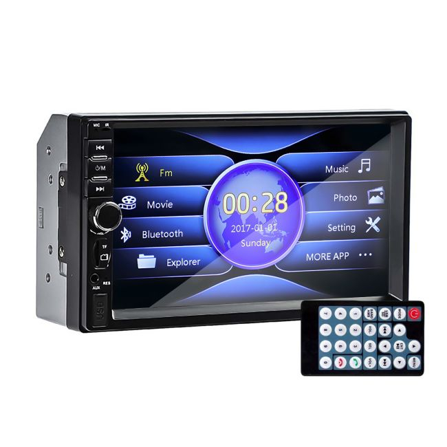 Player Video Auto, dimensiune 2DIN, TouchScreen de 7 inch, 4 x 50W, model WDS-30 cu Bluetooth, Handsfree, Radio, MP3, WMA, MP4, AUX, Card, Telecomanda, Functie Camera Marsarier [2]