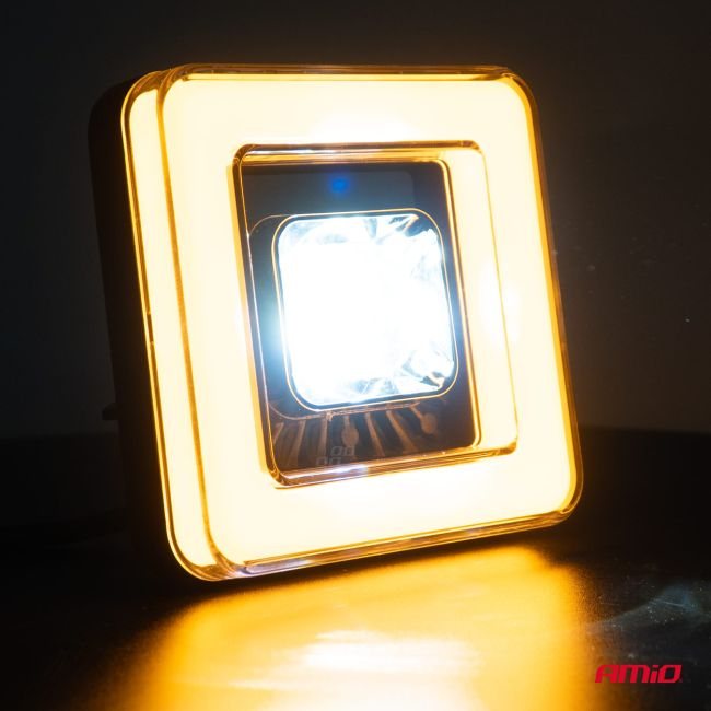 Proiector LED cu Angel Eye model AWL57, pozitie, semnalizare, faza lunga/scurta, pentru Off-Road, ATV, SSV, putere 45W, 8000lm, tensiune 9-36V, dimensiuni 114,5 x 114,5 x 51 mm [4]
