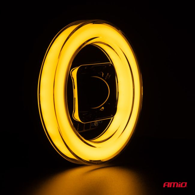 Proiector LED cu Angel Eye model AWL58, pozitie, semnalizare, faza lunga/scurta, pentru Off-Road, ATV, SSV, putere 45W, 8000lm, tensiune 9-36V, dimensiuni 114,5 x 114,5 x 52 mm [5]