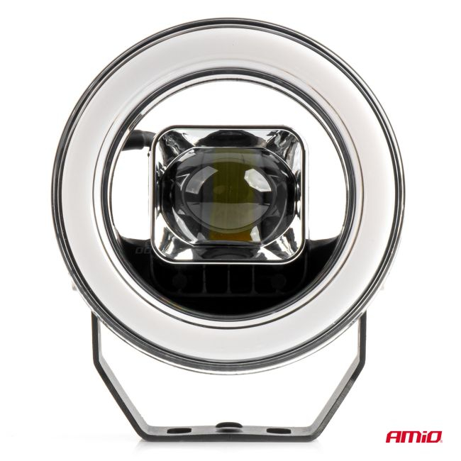 Proiector LED cu Angel Eye model AWL58, pozitie, semnalizare, faza lunga/scurta, pentru Off-Road, ATV, SSV, putere 45W, 8000lm, tensiune 9-36V, dimensiuni 114,5 x 114,5 x 52 mm [6]