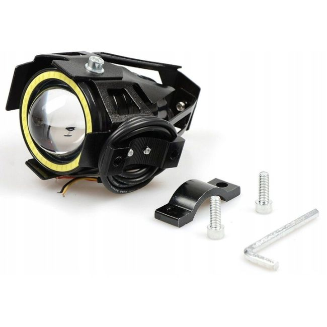 Proiector LED cu Lupa, Angel Eye ALB si Devil Eye RED, alimentare 12V, pentru Off-Road, ATV, SSV, UTV [7]