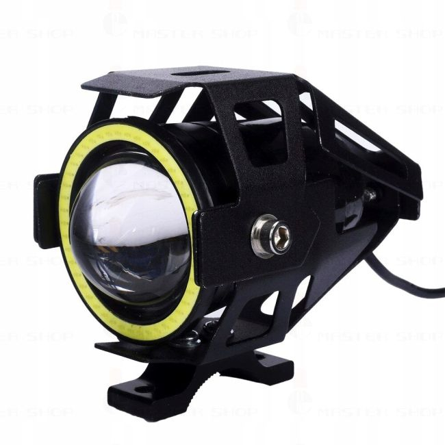 Proiector LED cu Lupa, Angel Eye ALB si Devil Eye RED, alimentare 12V, pentru Off-Road, ATV, SSV, UTV [12]