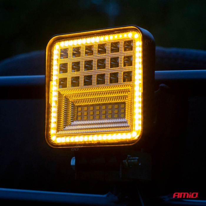 Proiector LED pentru Off-Road, ATV, SSV, cu functie de semnalizare, culoare 6500K, 3360 lm, tensiune 9 - 36V, dimensiuni 110 x 110 mm [4]