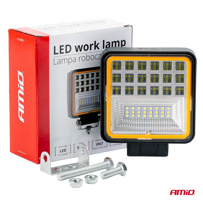 Proiector LED pentru Off-Road, ATV, SSV, cu functie de semnalizare, culoare 6500K, 3360 lm, tensiune 9 - 36V, dimensiuni 110 x 110 mm [6]