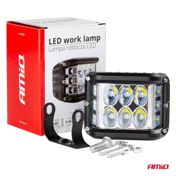 Proiector LED pentru Off-Road, ATV, SSV,  culoare 6500K, cu doua functii, tensiune 9 - 36V, dimensiune, 110 x 75 mm [4]